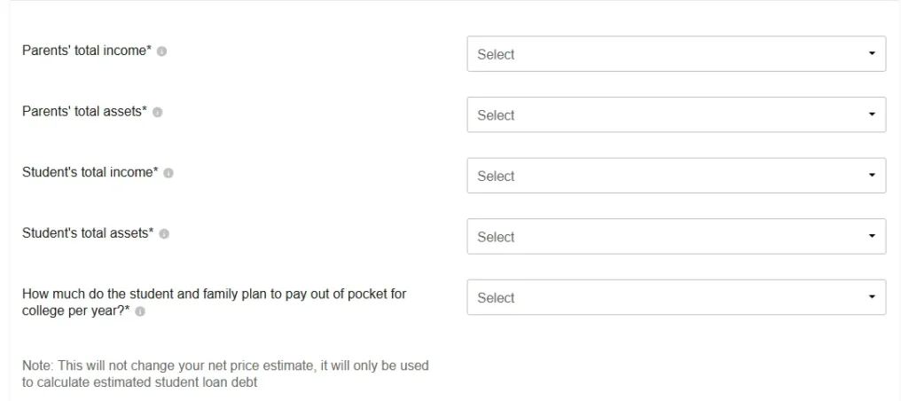 4. Estimate of Financial Aid